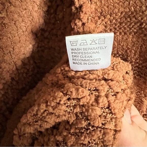 Zesica women’s cardigan open front chestnut brown size Small - Picture 5 of 5